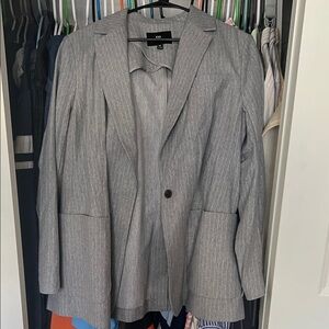 Women’s Banana Republic Gray Pinstripe Blazer Size 14